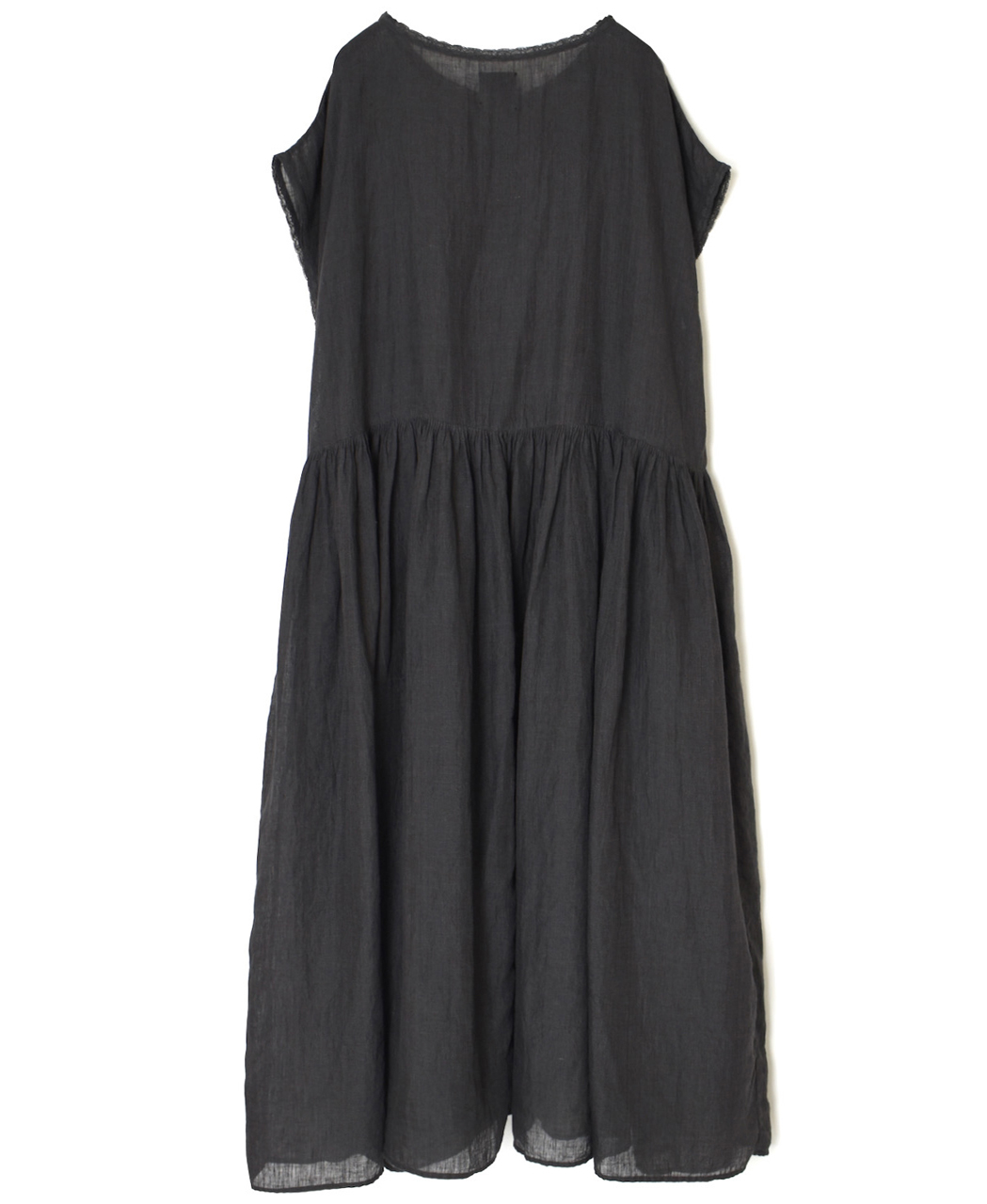 NMDS26272(ワンピース) 80s POWER LOOM LINEN PLAIN BOAT-NECK LACE PULLOVER DRESS