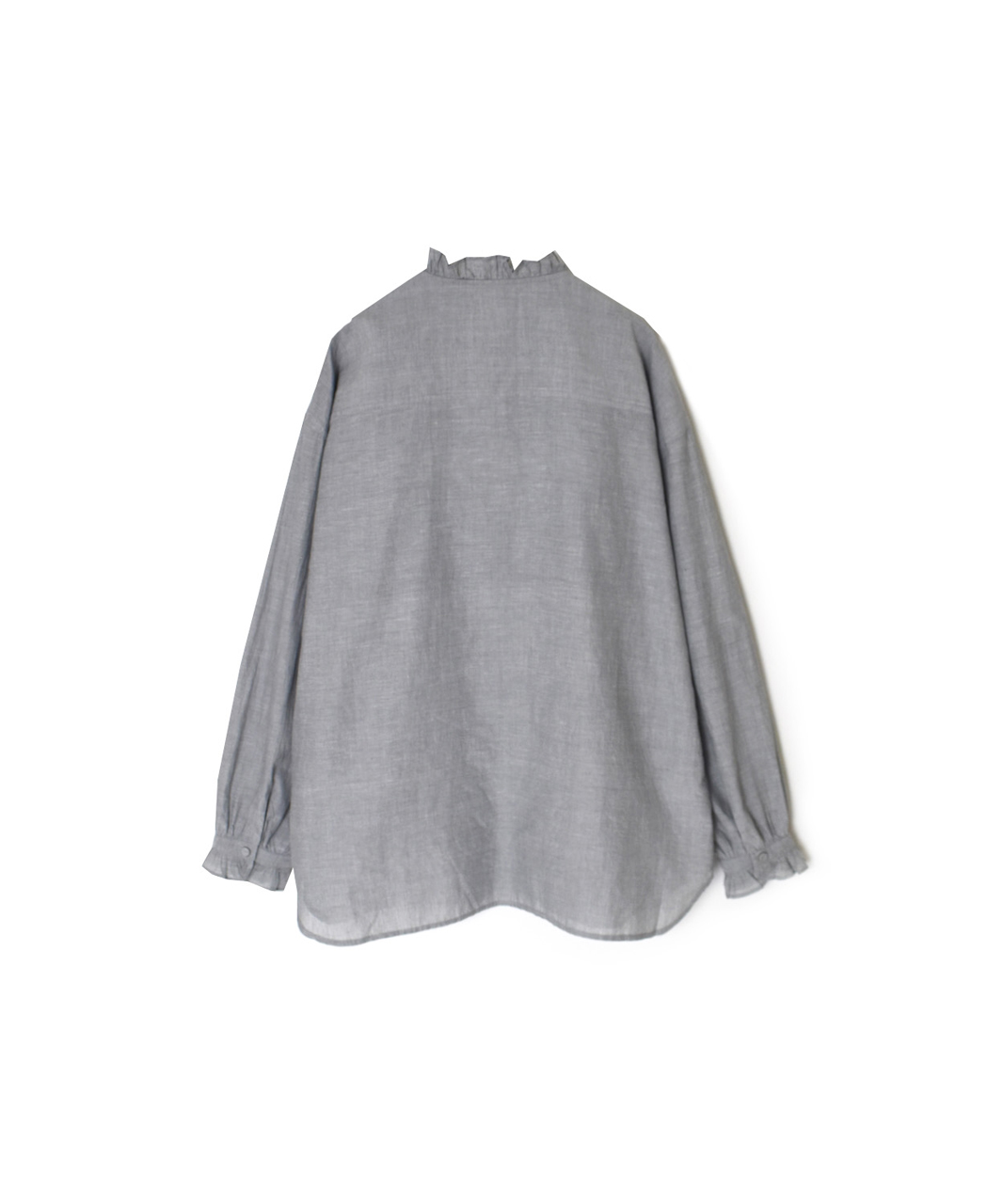INMDS25062(シャツ) HANDWOVEN YARN DYE CHAMBRAY FRILL COLLAR SHIRTS