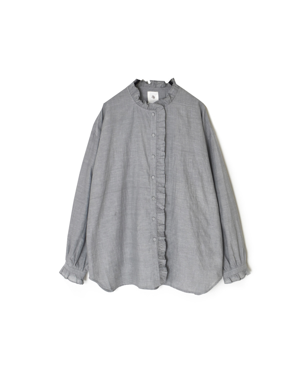 INMDS25062(シャツ) HANDWOVEN YARN DYE CHAMBRAY FRILL COLLAR SHIRTS