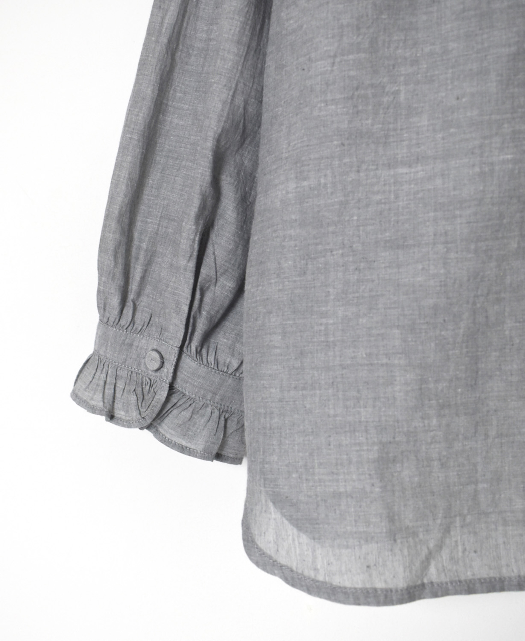 INMDS25062(シャツ) HANDWOVEN YARN DYE CHAMBRAY FRILL COLLAR SHIRTS