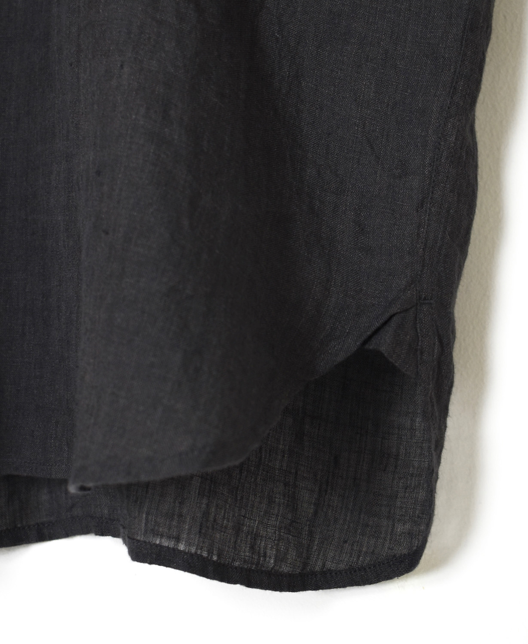 NMDS25242(シャツ) 80s POWER LOOM LINEN PLAIN BACK OPENING CREW-NECK S/SL EMB SHIRT