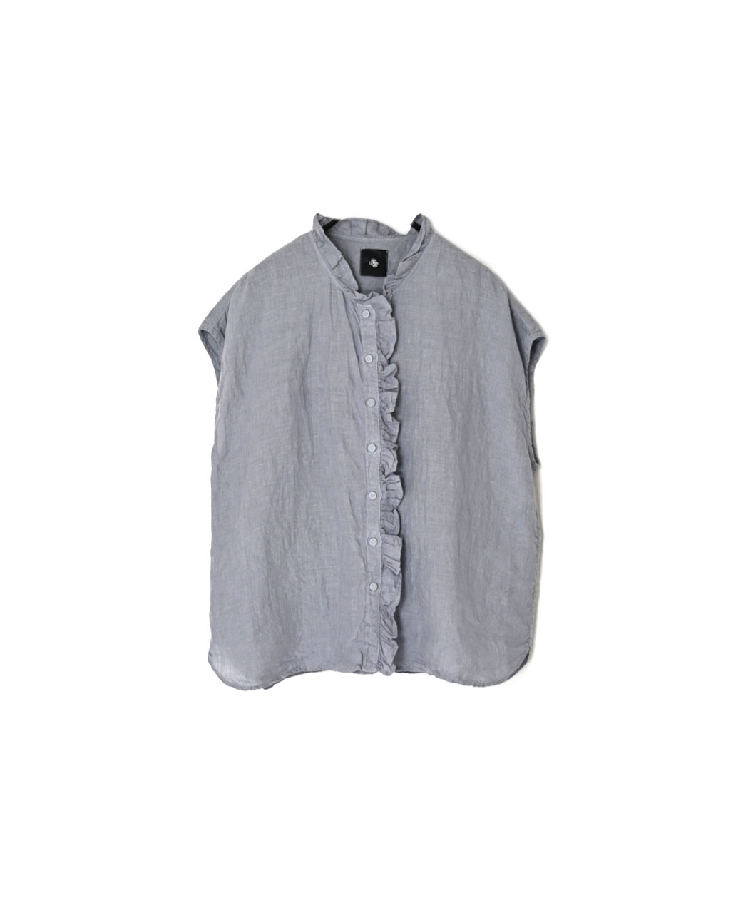 INMDS26001D(シャツ) 60s AUTO LOOM LINEN PLAIN (OVERDYE) FRENCH/SL FRILL COLLAR SHIRT