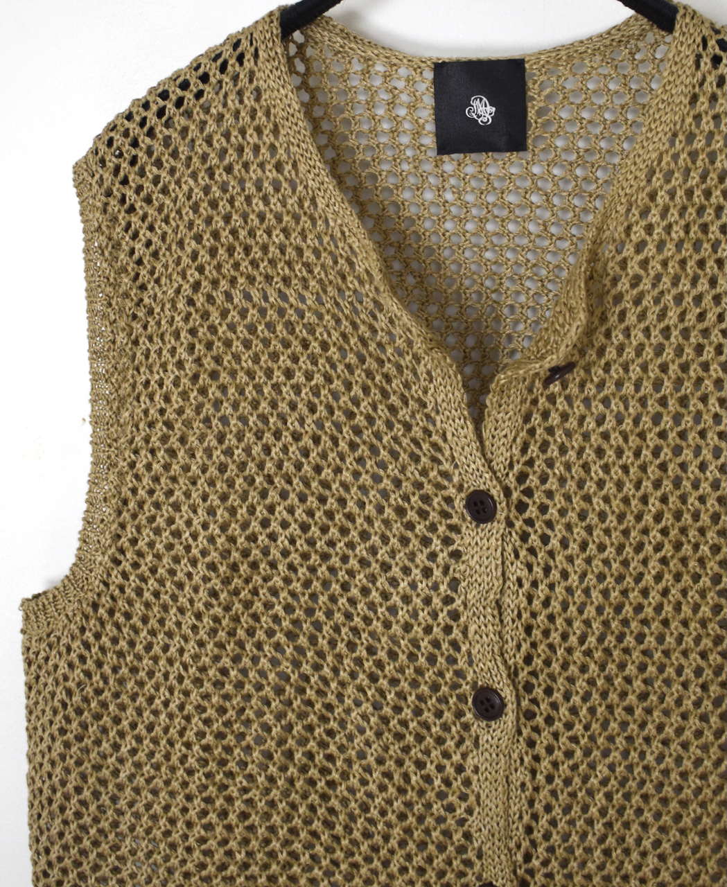 CNMDS2601(ベスト) 5GG LINEN OPENWORK KNIT VEST