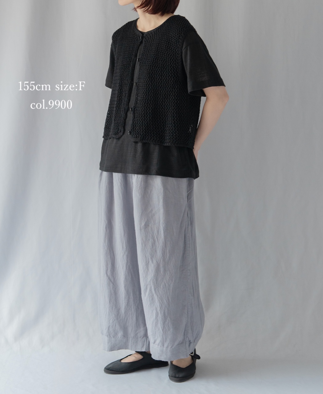 CNMDS2601(ベスト) 5GG LINEN OPENWORK KNIT VEST