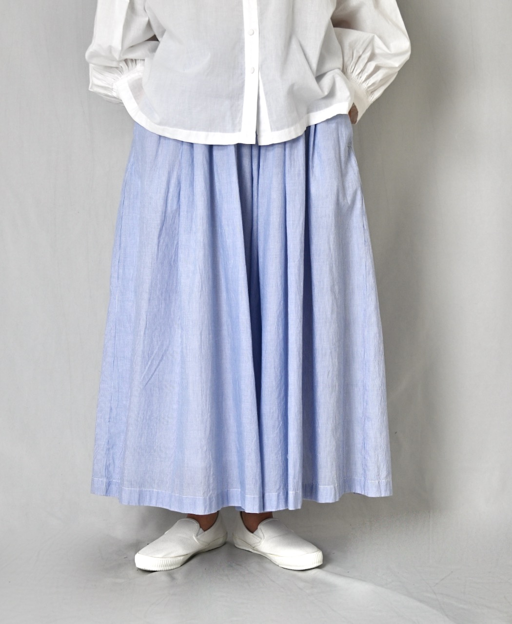 NSL26015(キュロット) 80s COTTON VOILE STRIPE CULOTTES
