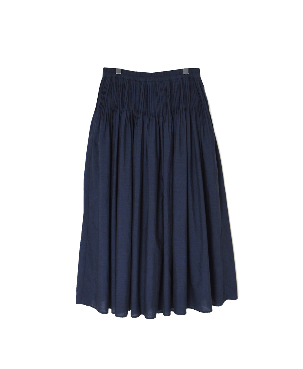 INMDS26055(スカート) HANDWOVEN COTTON HAKEME PINTUCK FLARED SKIRT