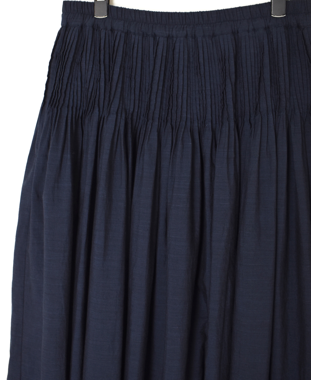 INMDS26055(スカート) HANDWOVEN COTTON HAKEME PINTUCK FLARED SKIRT