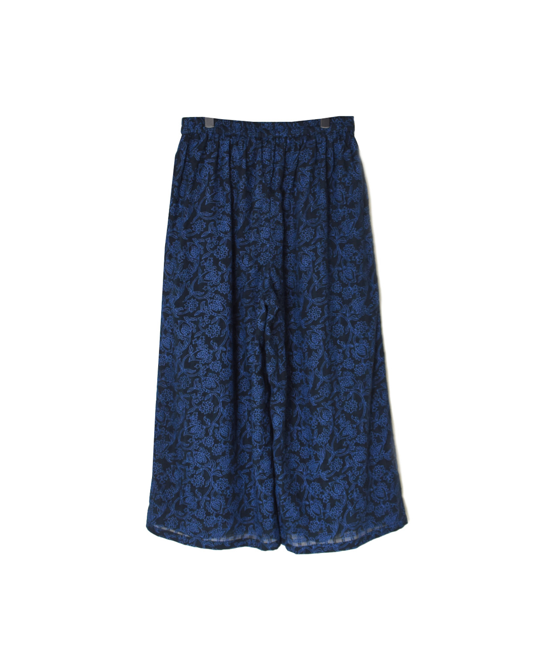 INMDS26095(パンツ) POWER LOOM COTTON DOBIE CHECK FLOWER HAND SCREEN PRINT EASY PANTS