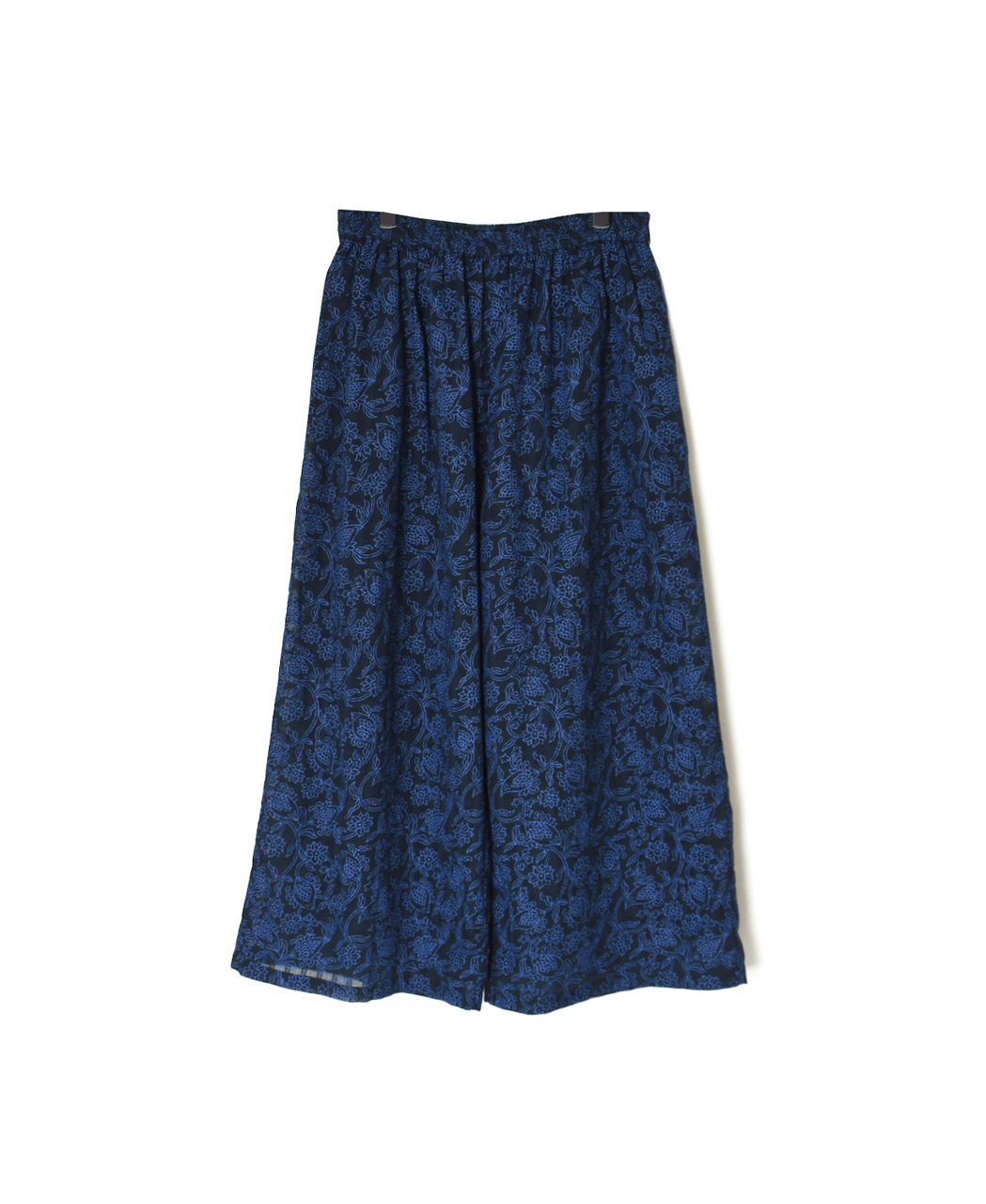 INMDS26095(パンツ) POWER LOOM COTTON DOBIE CHECK FLOWER HAND SCREEN PRINT EASY PANTS