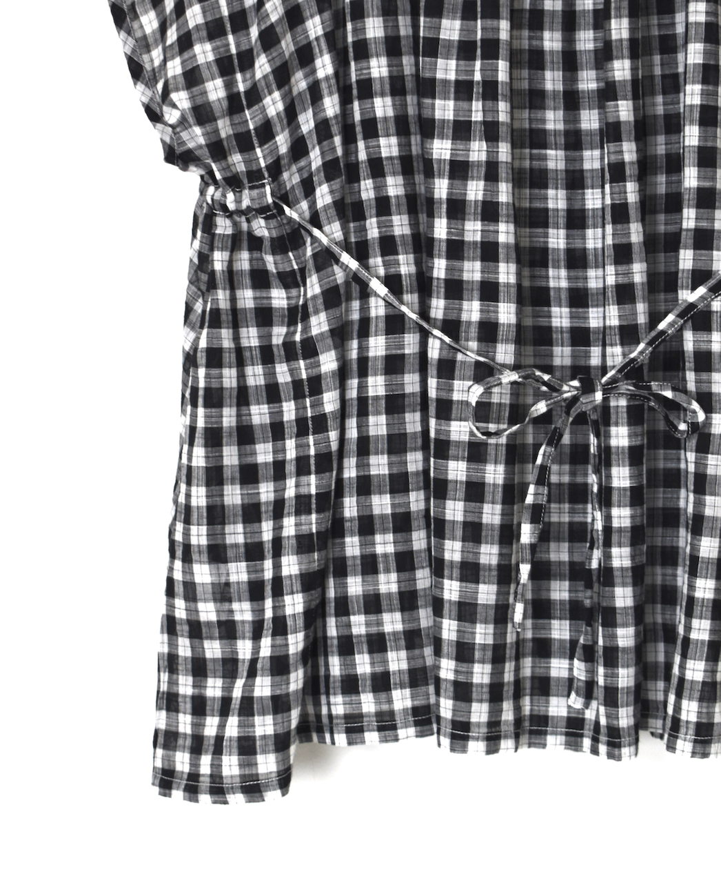 NSL26102(スモック) FANCY GINGHAM CHECK GATHERED PATCH WORK SMOCK