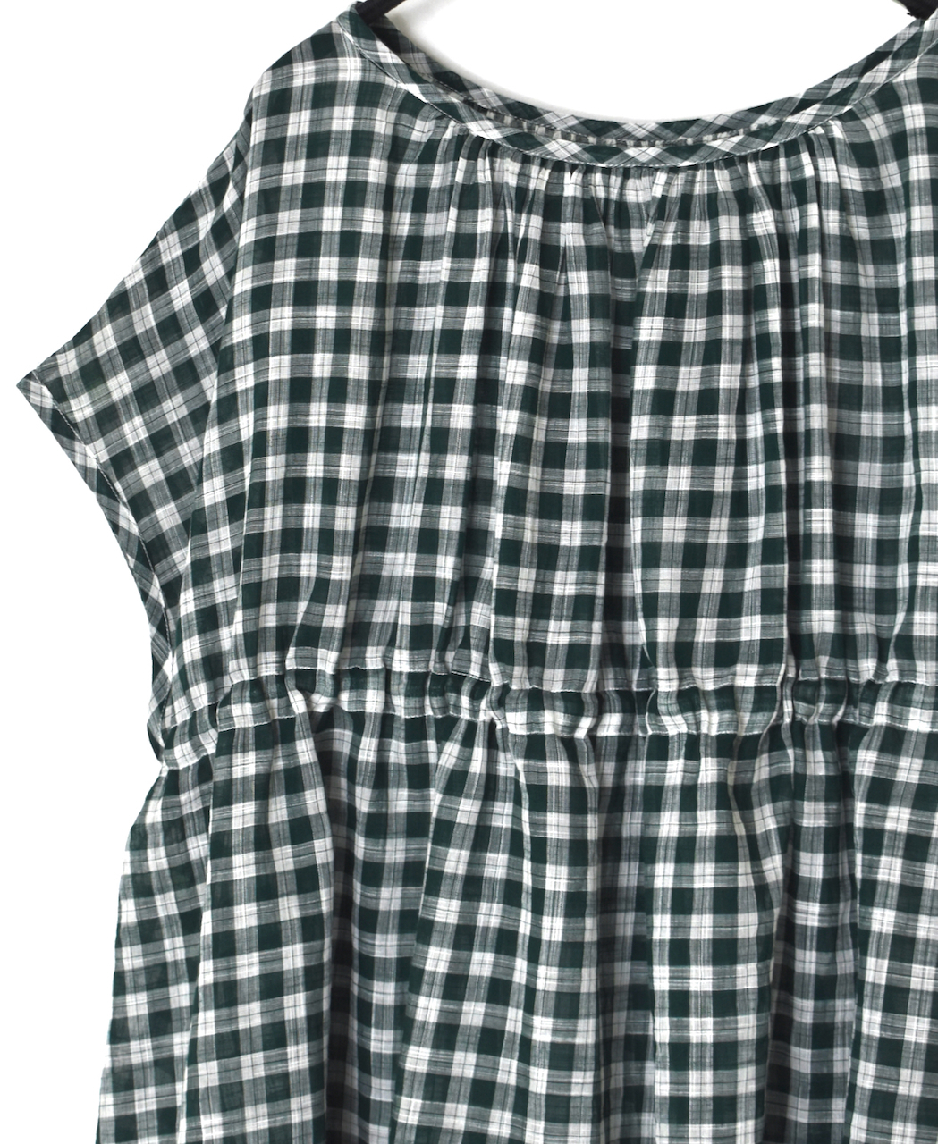 NSL26102(スモック) FANCY GINGHAM CHECK GATHERED PATCH WORK SMOCK