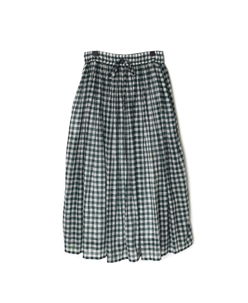 NSL26104(スカート) FANCY GINGHAM CHECK GATHERED SKIRT