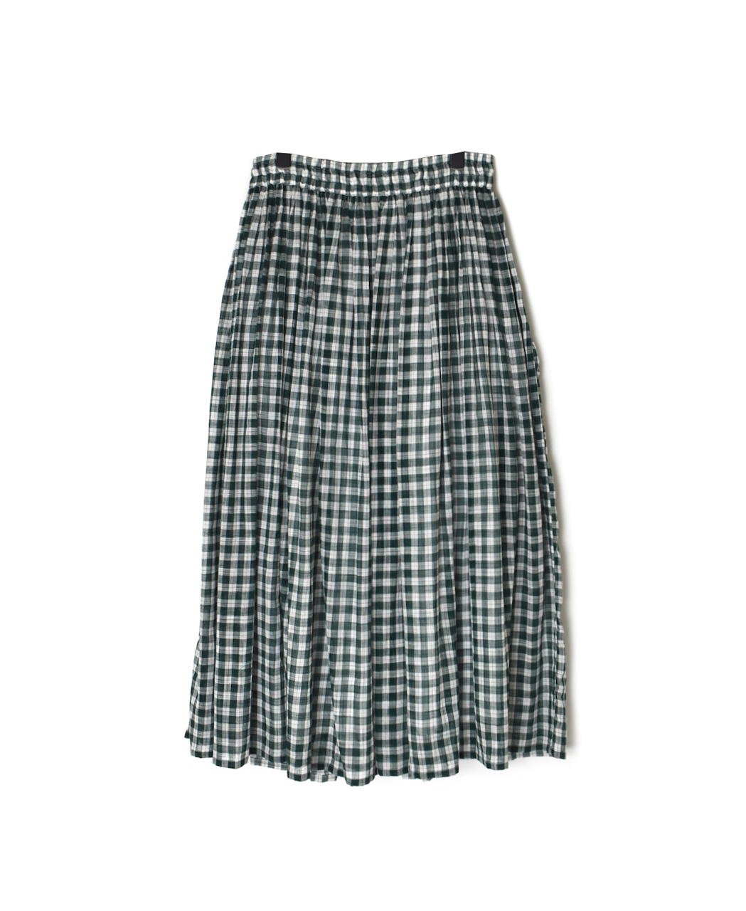NSL26104(スカート) FANCY GINGHAM CHECK GATHERED SKIRT