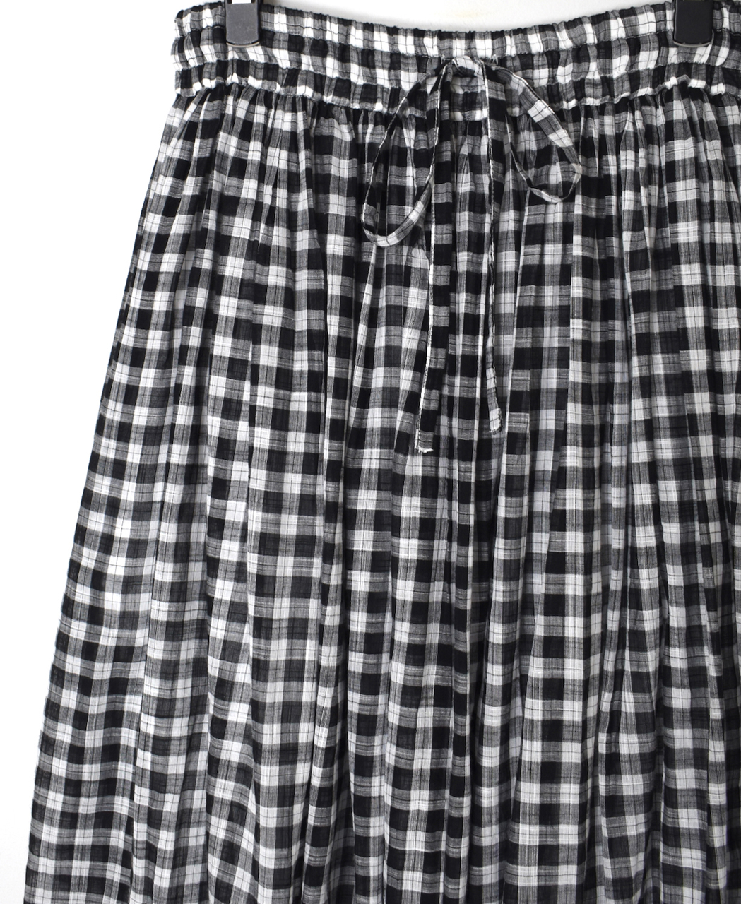 NSL26104(スカート) FANCY GINGHAM CHECK GATHERED SKIRT