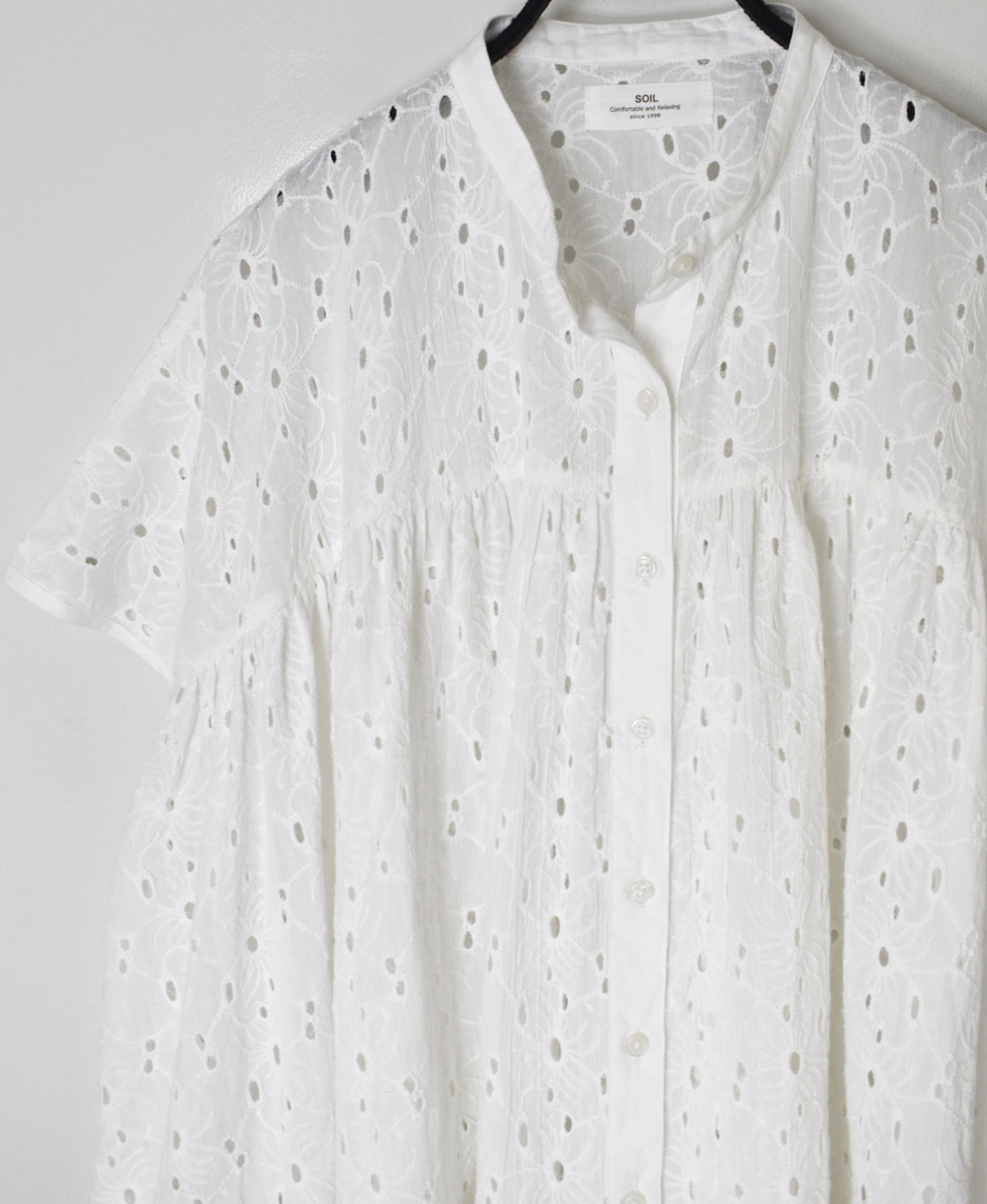 NSL26081(シャツ) ALL HEMLA BANDED COLLAR FRENCH/SL SHIRT