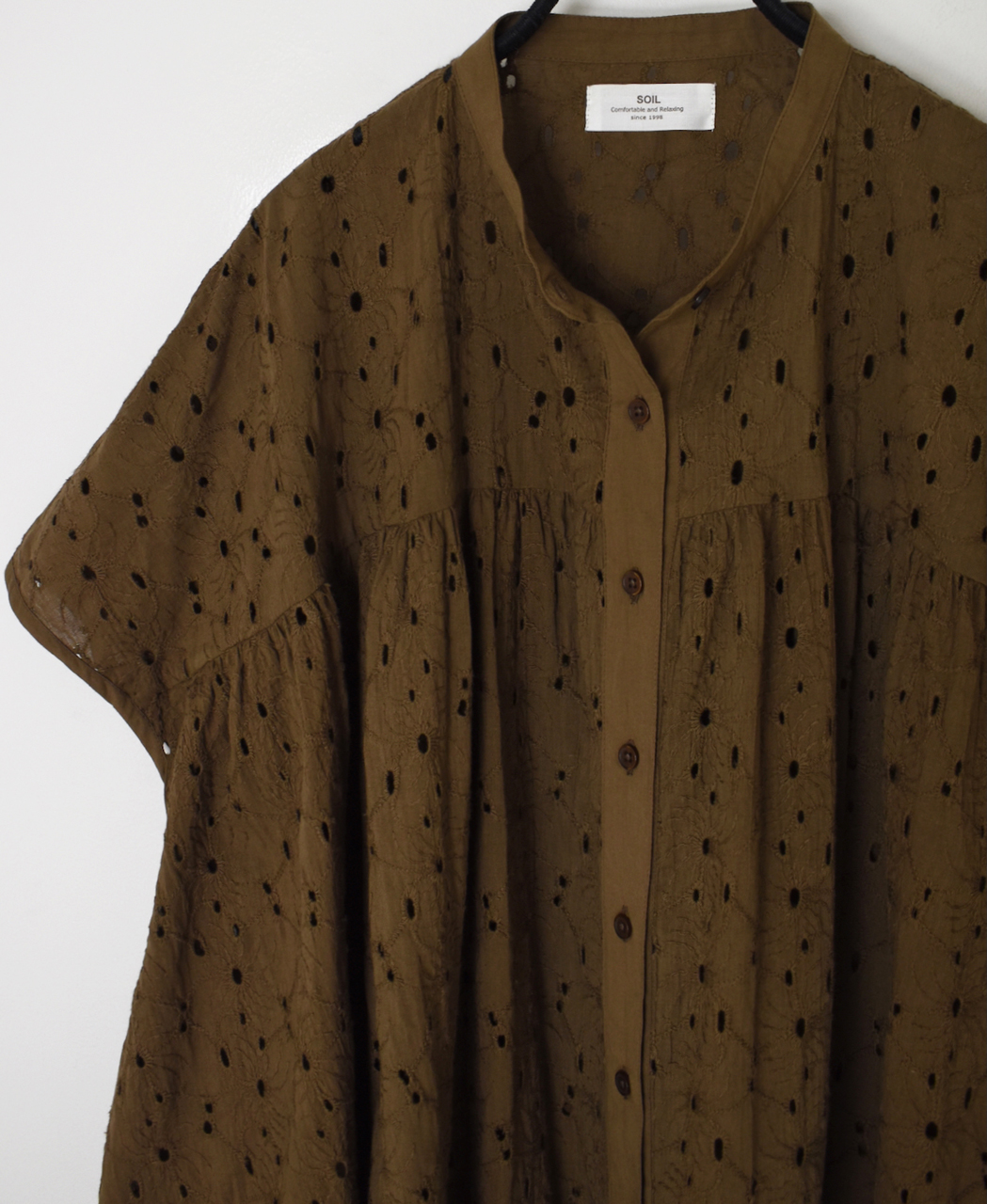 NSL26081(シャツ) ALL HEMLA BANDED COLLAR FRENCH/SL SHIRT
