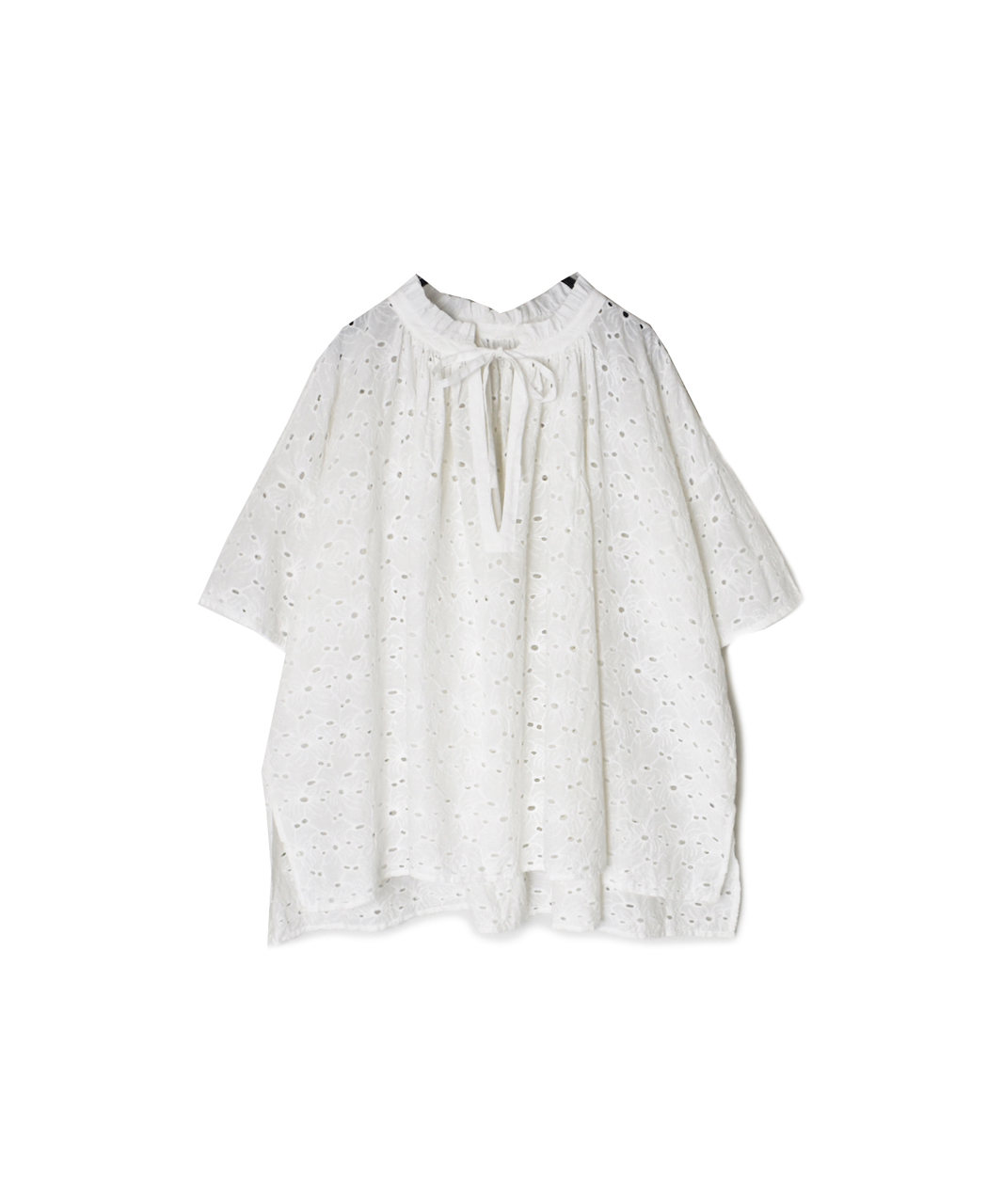 NSL26083(シャツ) ALL HEMLA FRILL & STRING GATHERED SHIRT
