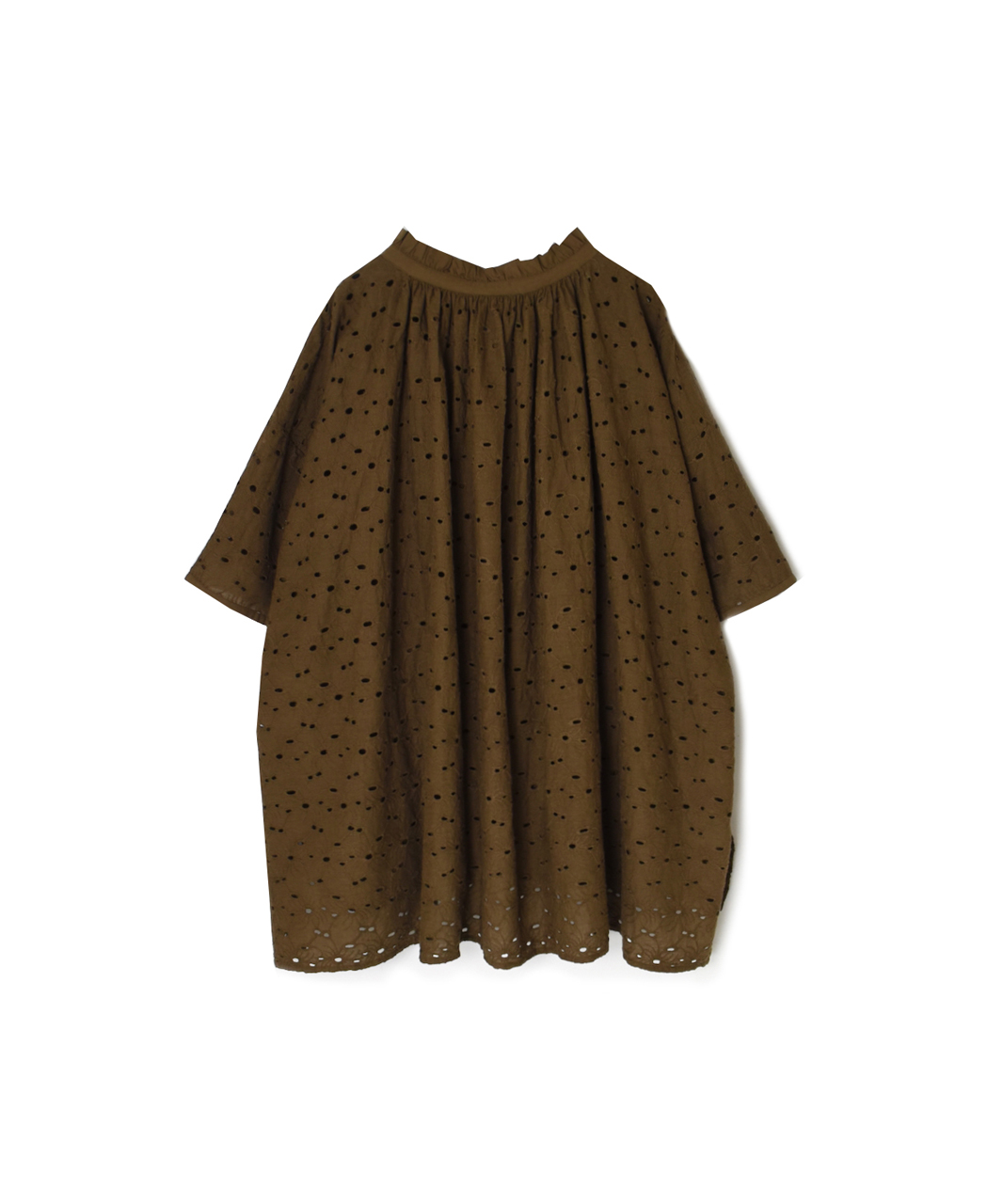 NSL26083(シャツ) ALL HEMLA FRILL & STRING GATHERED SHIRT