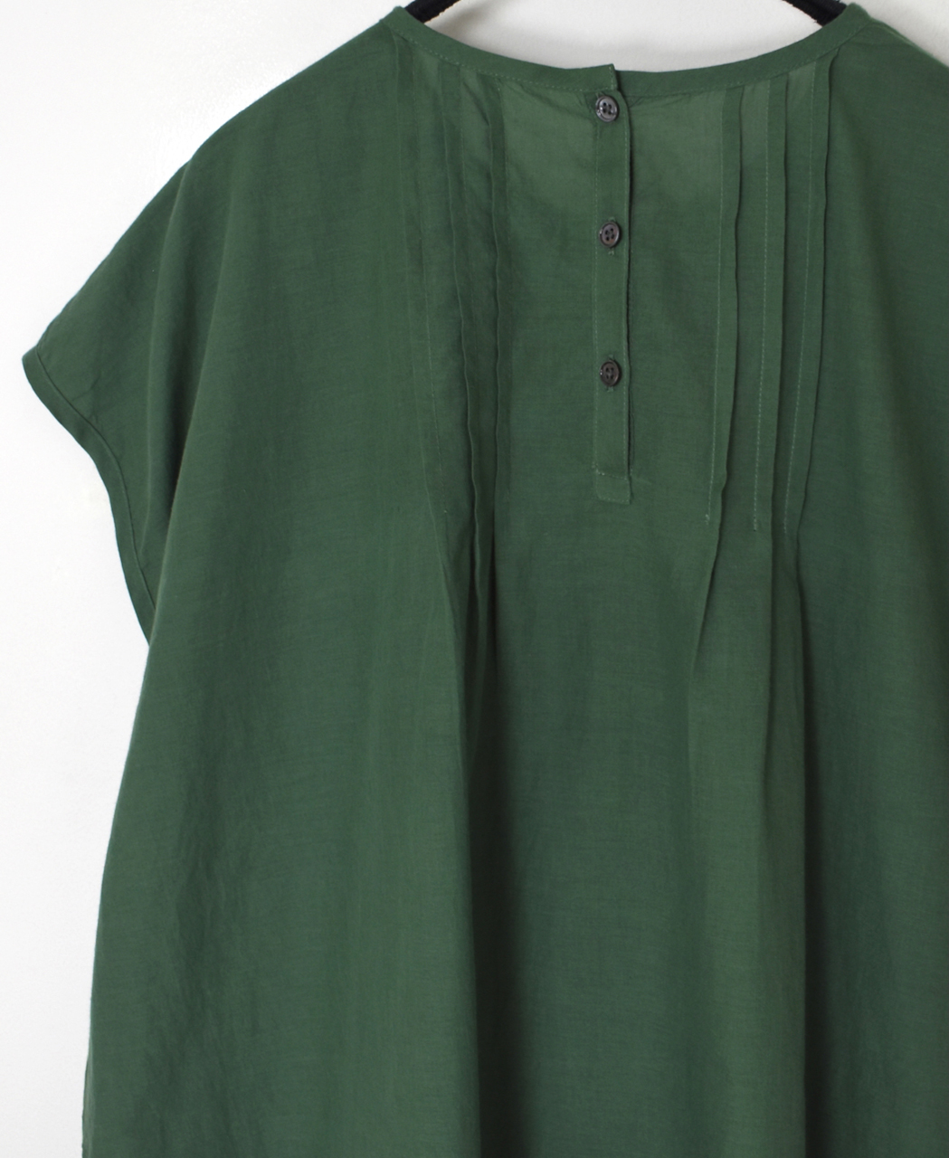 INSL26342(シャツ) 80s VOILE PLAIN WITH CUT WORK LACE CREW NECK FRENCH/SL SHIRTS WITH PINTUCK