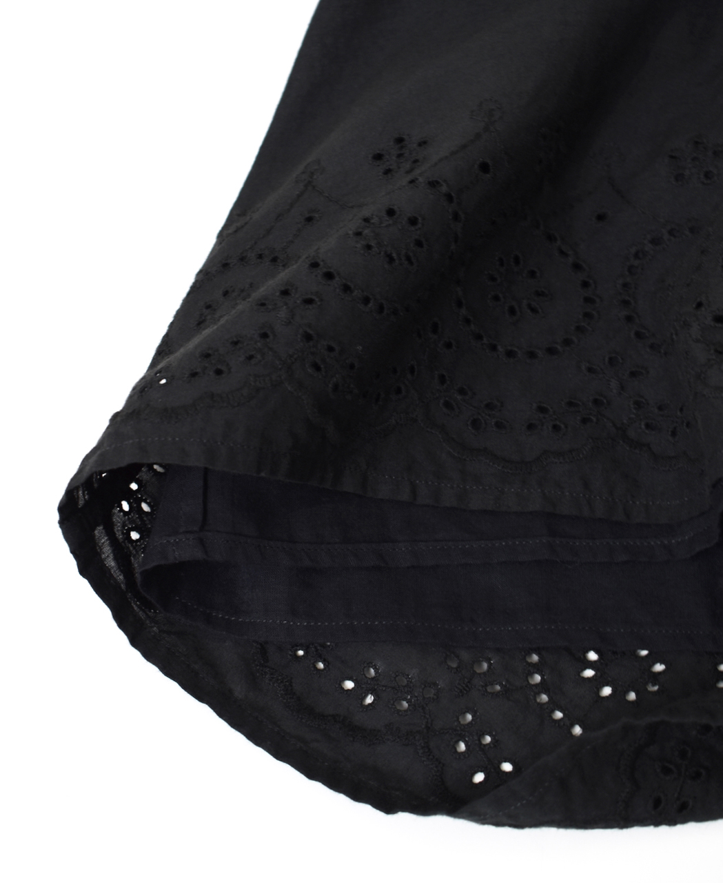 INSL26345(パンツ) 80s VOILE PLAIN WITH CUT WORK LACE EASY PANTS