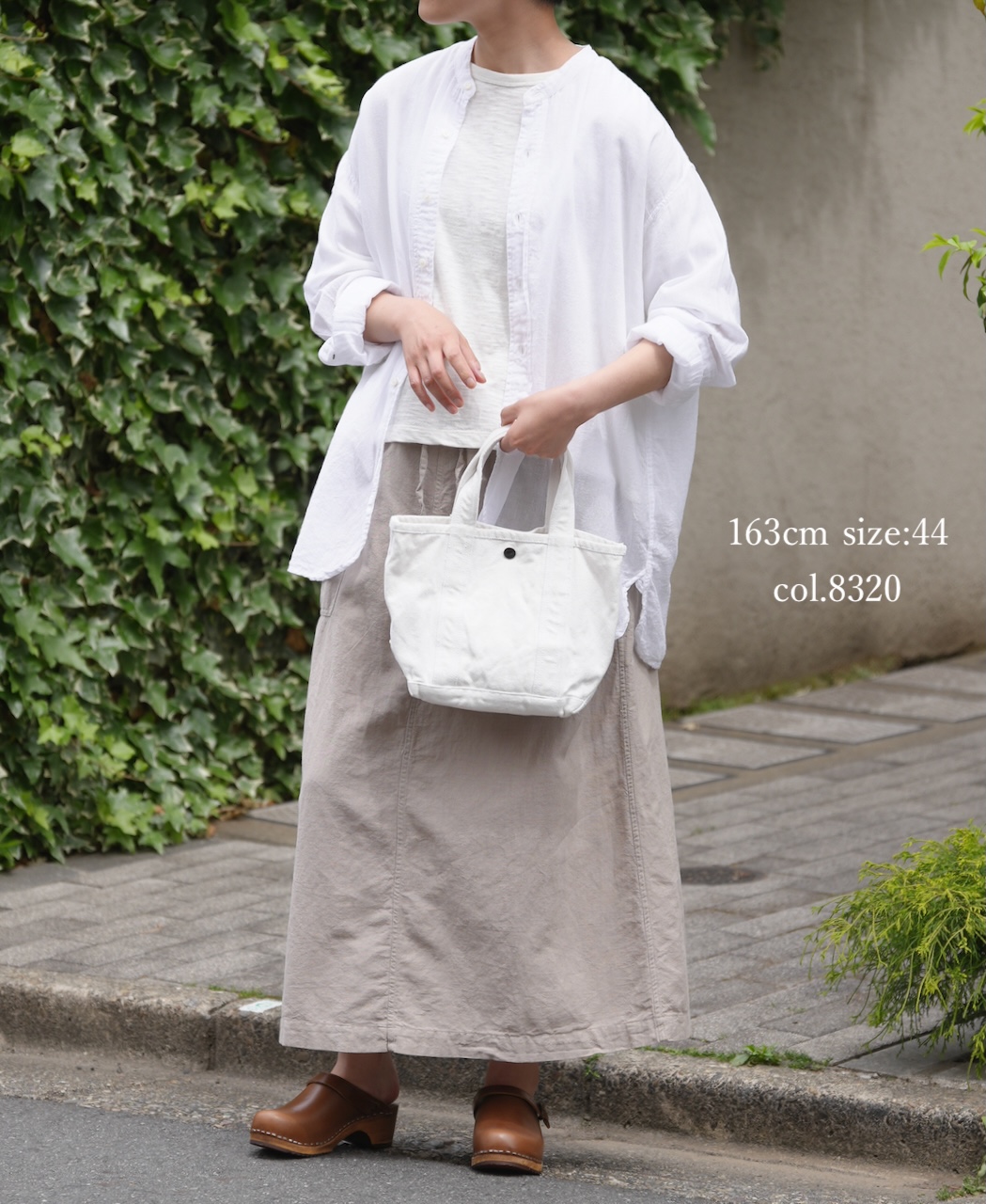 INHT2514CLD(スカート) COTTON LINEN PLAIN OVERDYE EASY SKIRT
