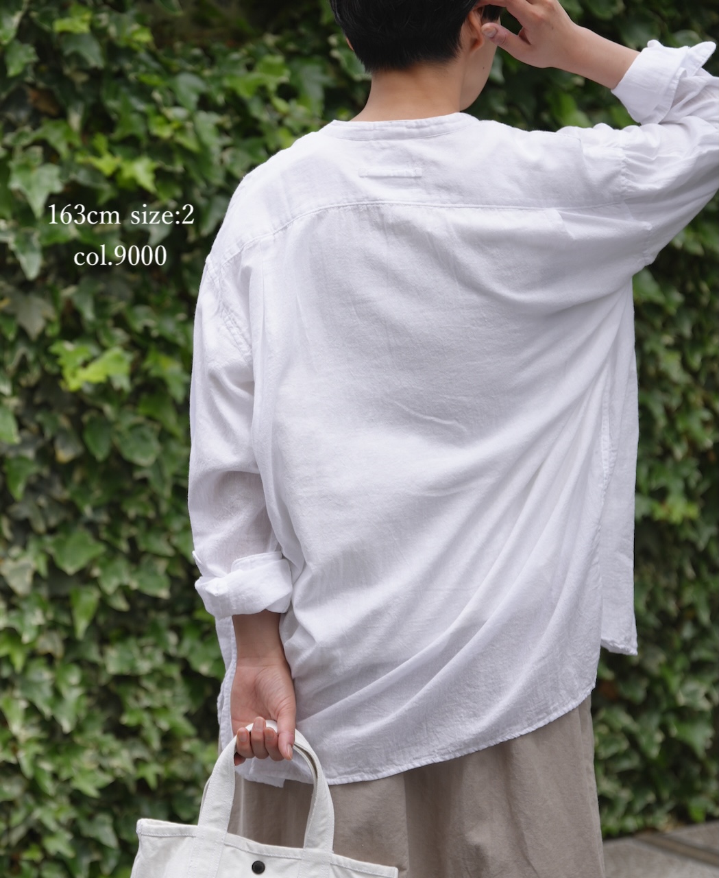 INAM2501G3D(シャツ) 30s GAUZE PLAIN OVERDYE UTILITY BANDED COLLAR SHIRT