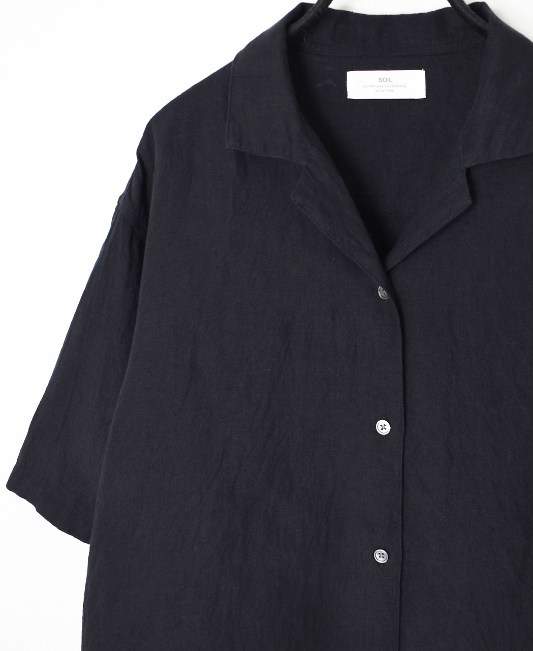 INSL26301(シャツ) 60s LINEN PLAIN OPEN COLLAR SHIRTS