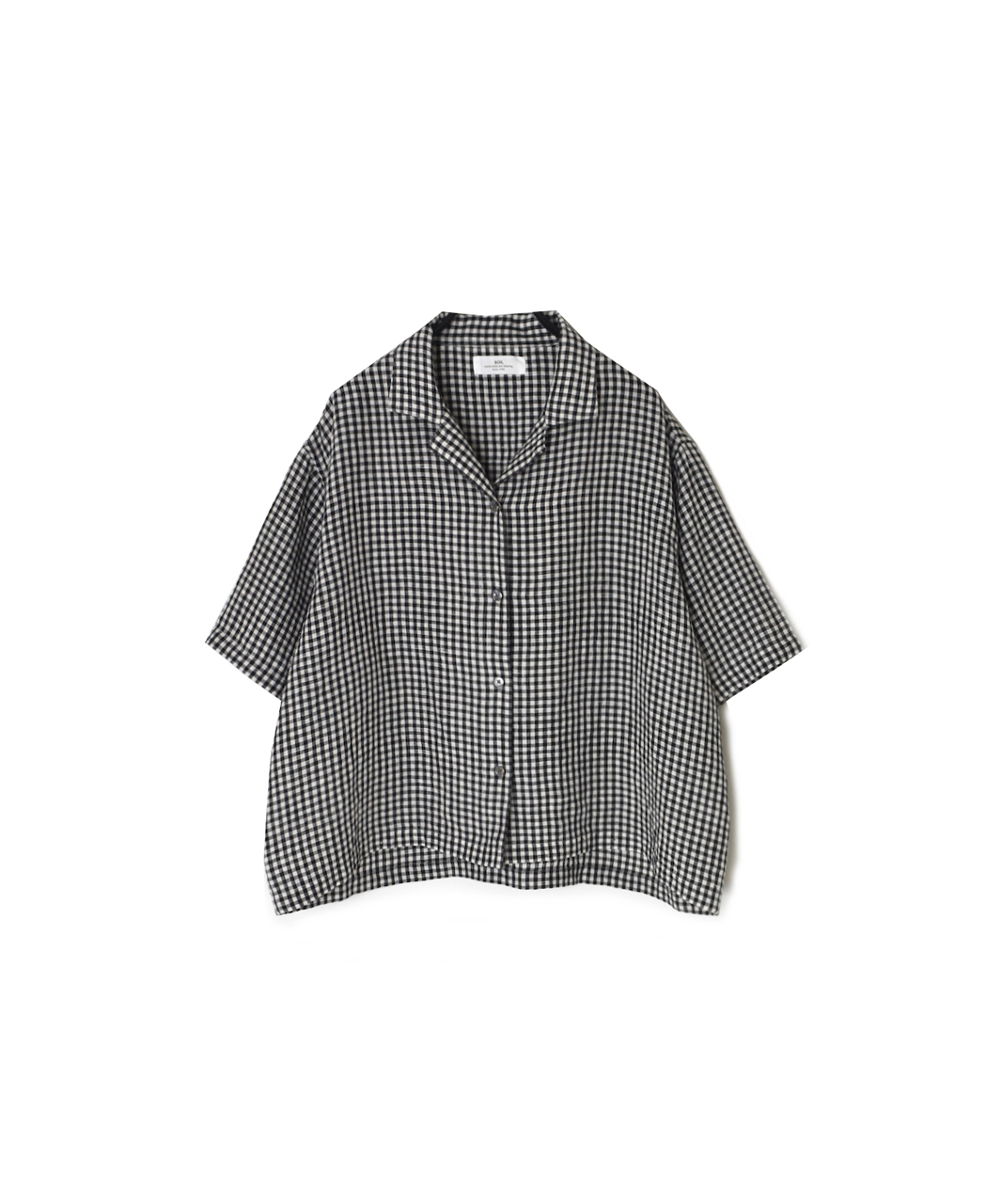 INSL26311(シャツ) 60s LINEN GINGHAM CHECK OPEN COLLAR SHIRTS