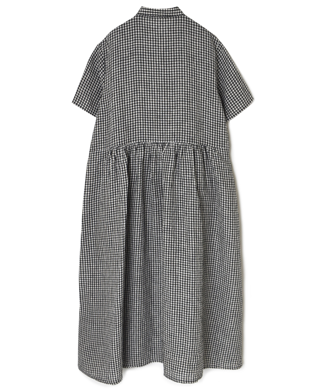 INSL26313(ワンピース) 60s LINEN GINGHAM CHECK REGULAR COLLAR S/SL DRESS