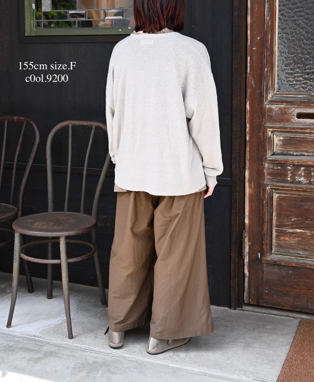 NNSL26001(カーディガン) 12GG 1PLY LINEN/COTTON V-NECK 1BUTTON CARDIGAN