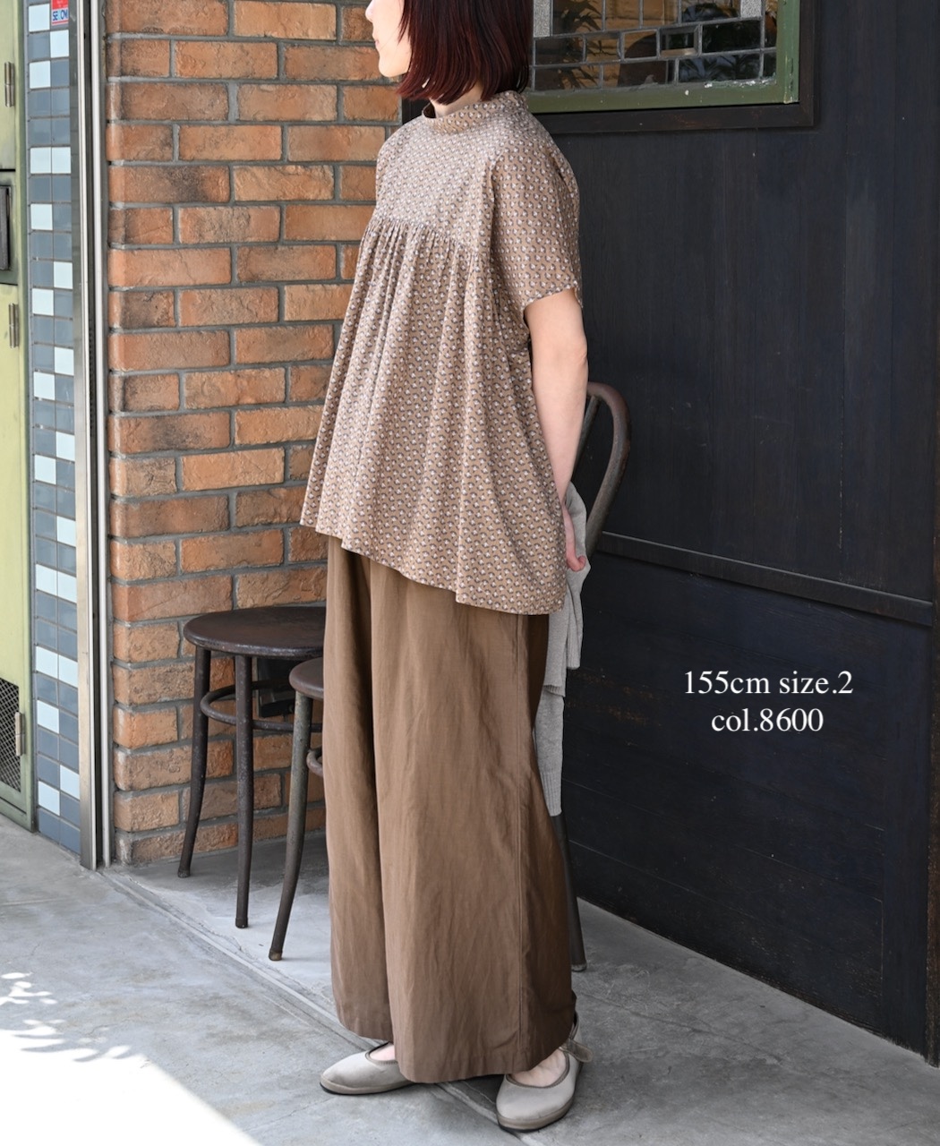 NSL26045(パンツ) COTTON SILK PLAIN WIDE EASY PANTS