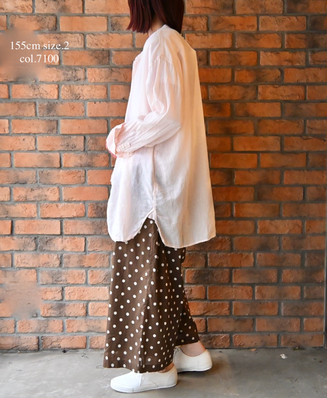 INAM2501G3D(シャツ) 30s GAUZE PLAIN OVERDYE UTILITY BANDED COLLAR SHIRT