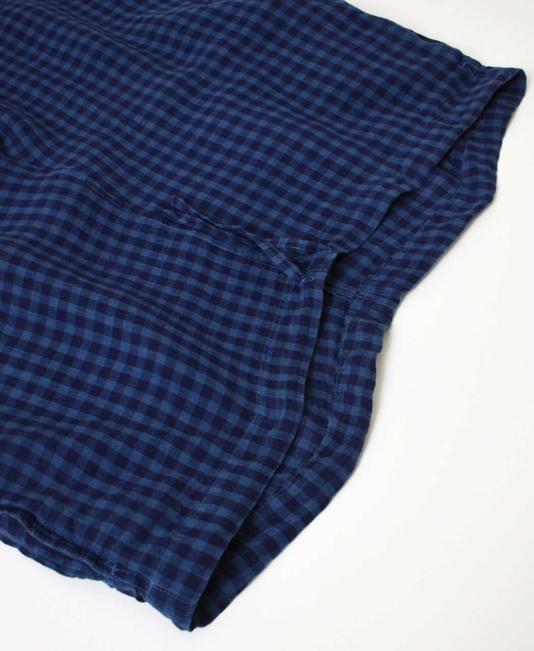 LNHT1713LC(パンツ) LINEN CHECK OVERDYE EASY PANTS