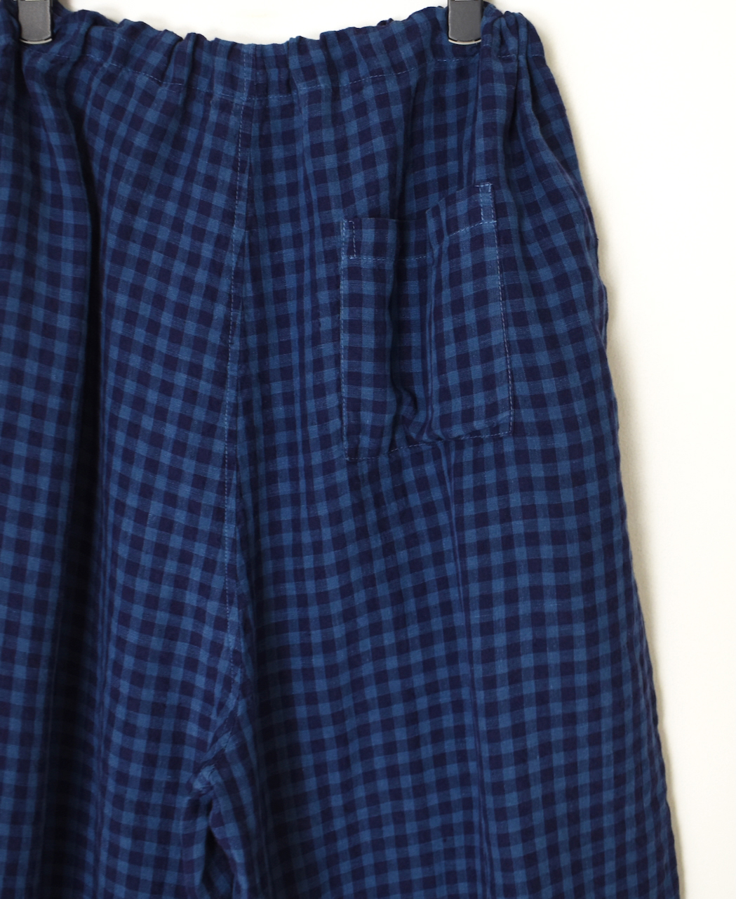 LNHT1713LC(パンツ) LINEN CHECK OVERDYE EASY PANTS
