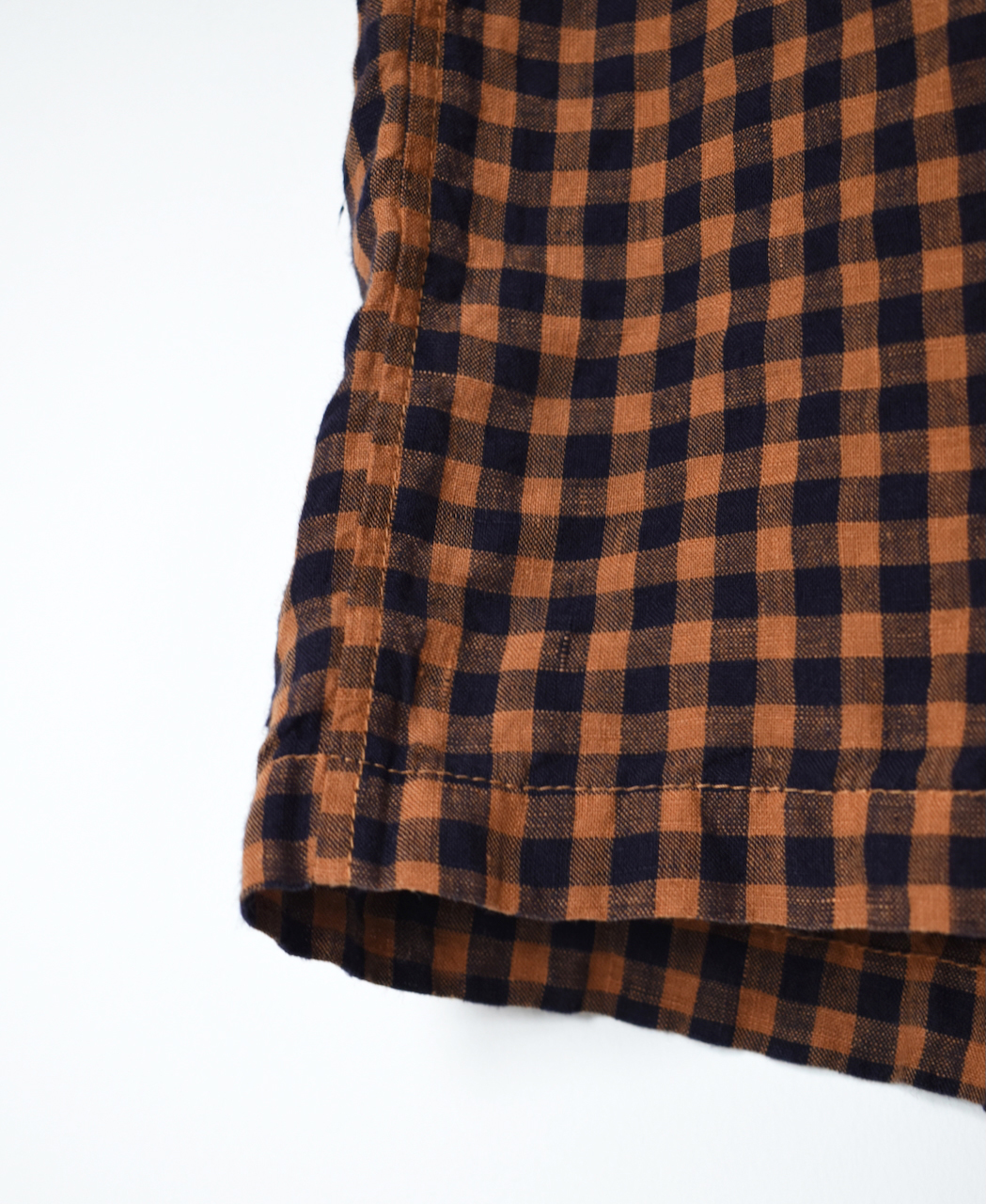 LNHT1713LC(パンツ) LINEN CHECK OVERDYE EASY PANTS