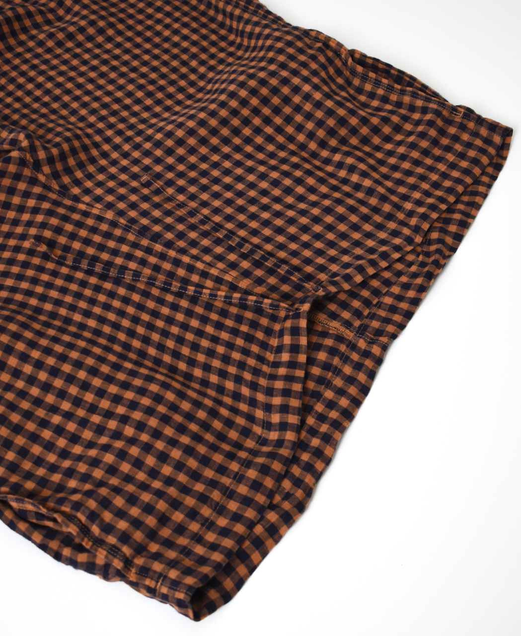 LNHT1713LC(パンツ) LINEN CHECK OVERDYE EASY PANTS