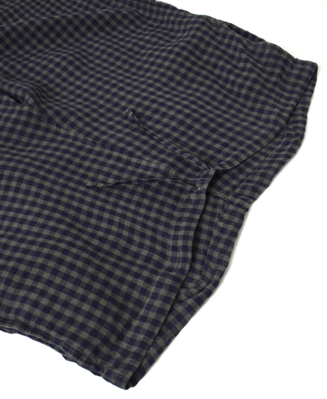 LNHT1713LC(パンツ) LINEN CHECK OVERDYE EASY PANTS
