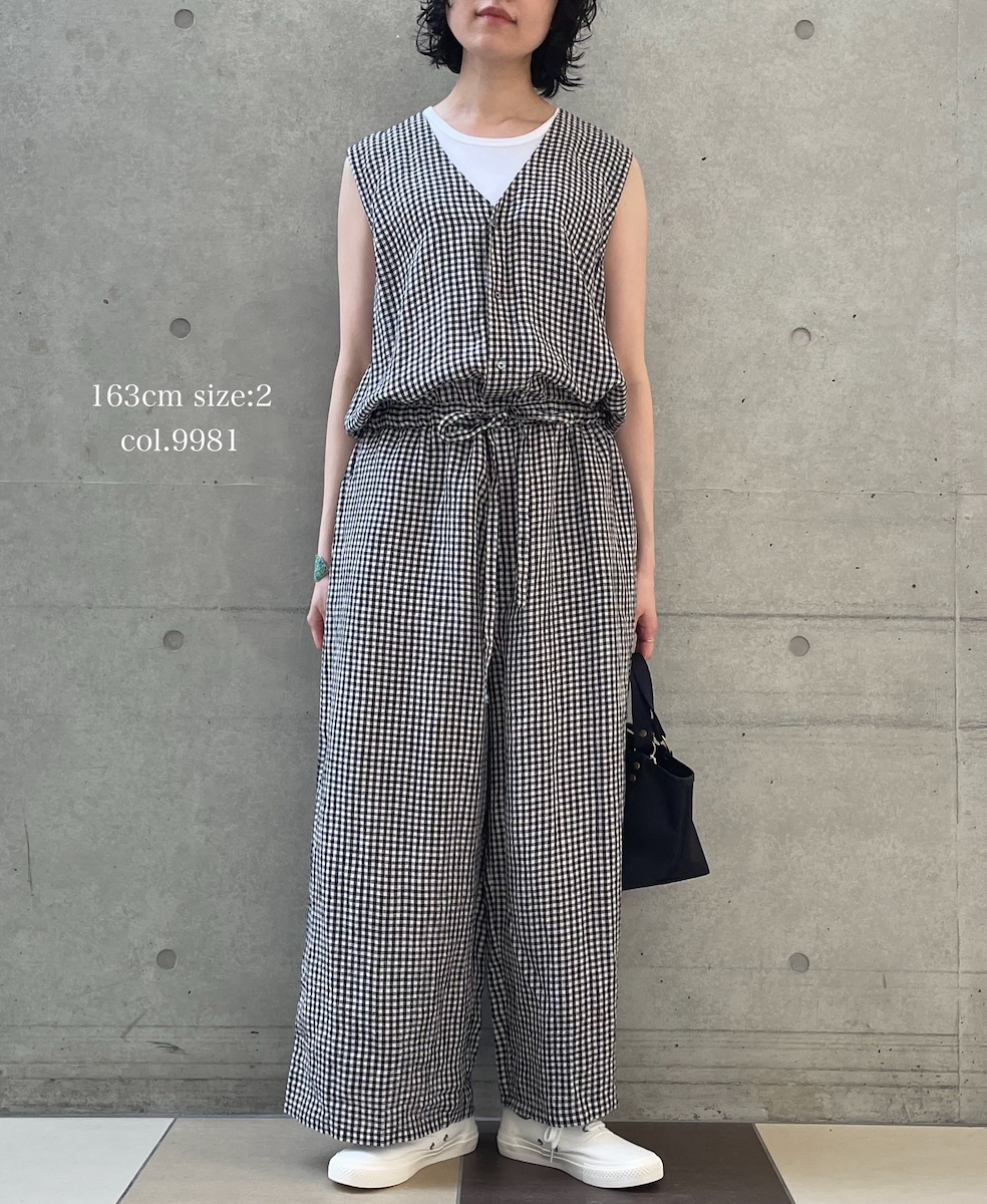 INSL26314(オーバーオール) 60s LINEN GINGHAM CHECK NO/SL OVERALLS