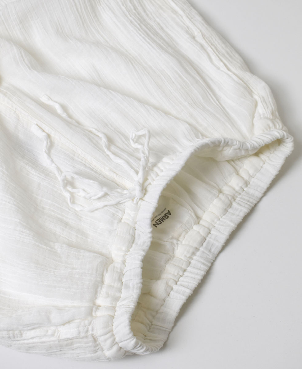 INAM2644GD(パンツ) 60s SINGLE GAUZE OVERDYED GATHERED EASY PANTS WITH LINING