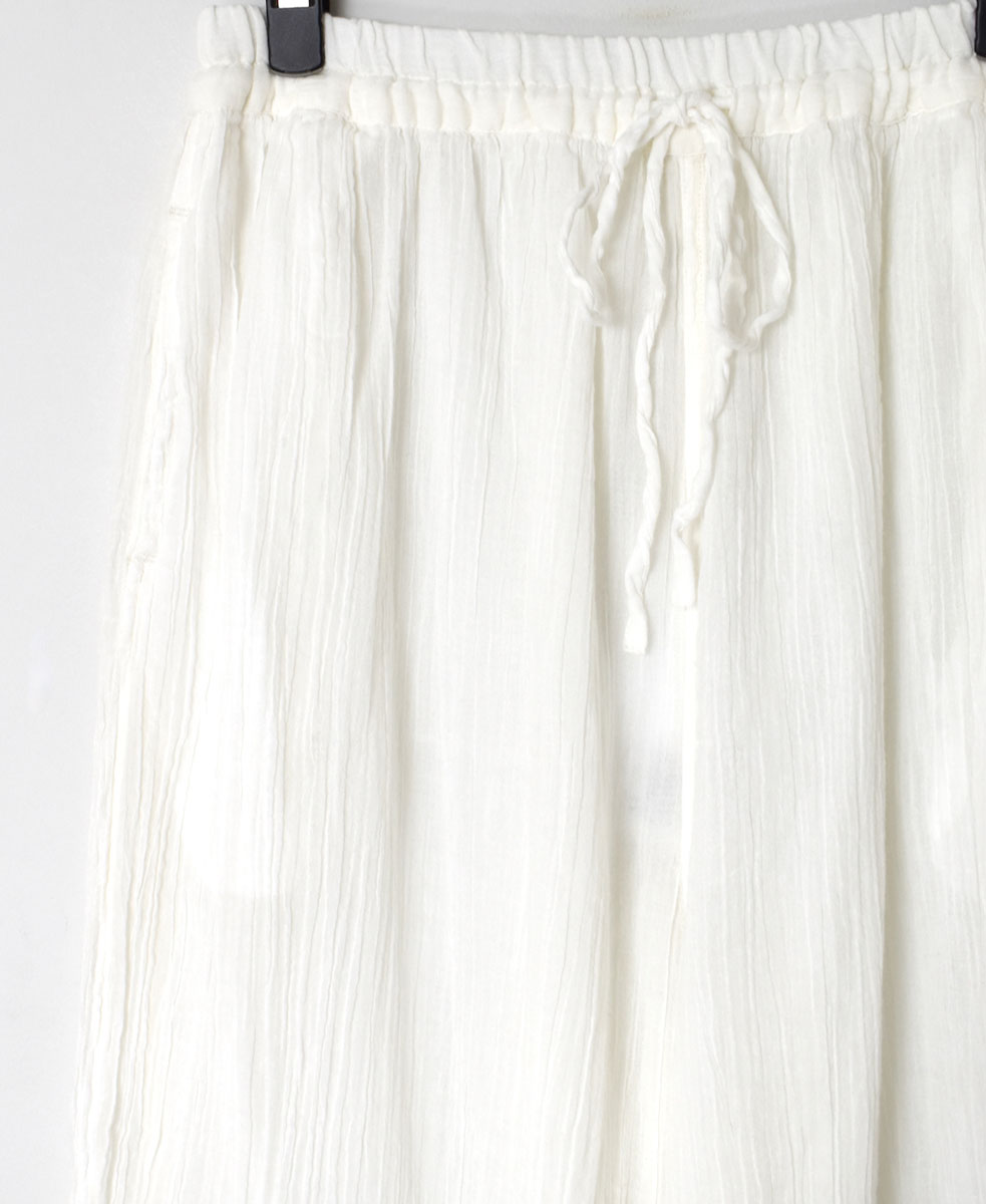 INAM2644GD(パンツ) 60s SINGLE GAUZE OVERDYED GATHERED EASY PANTS WITH LINING
