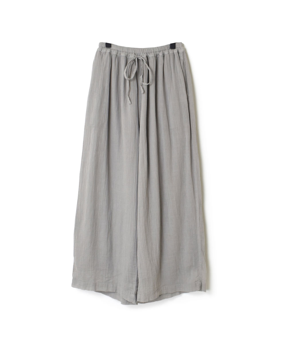 INAM2644GD(パンツ) 60s SINGLE GAUZE OVERDYED GATHERED EASY PANTS WITH LINING