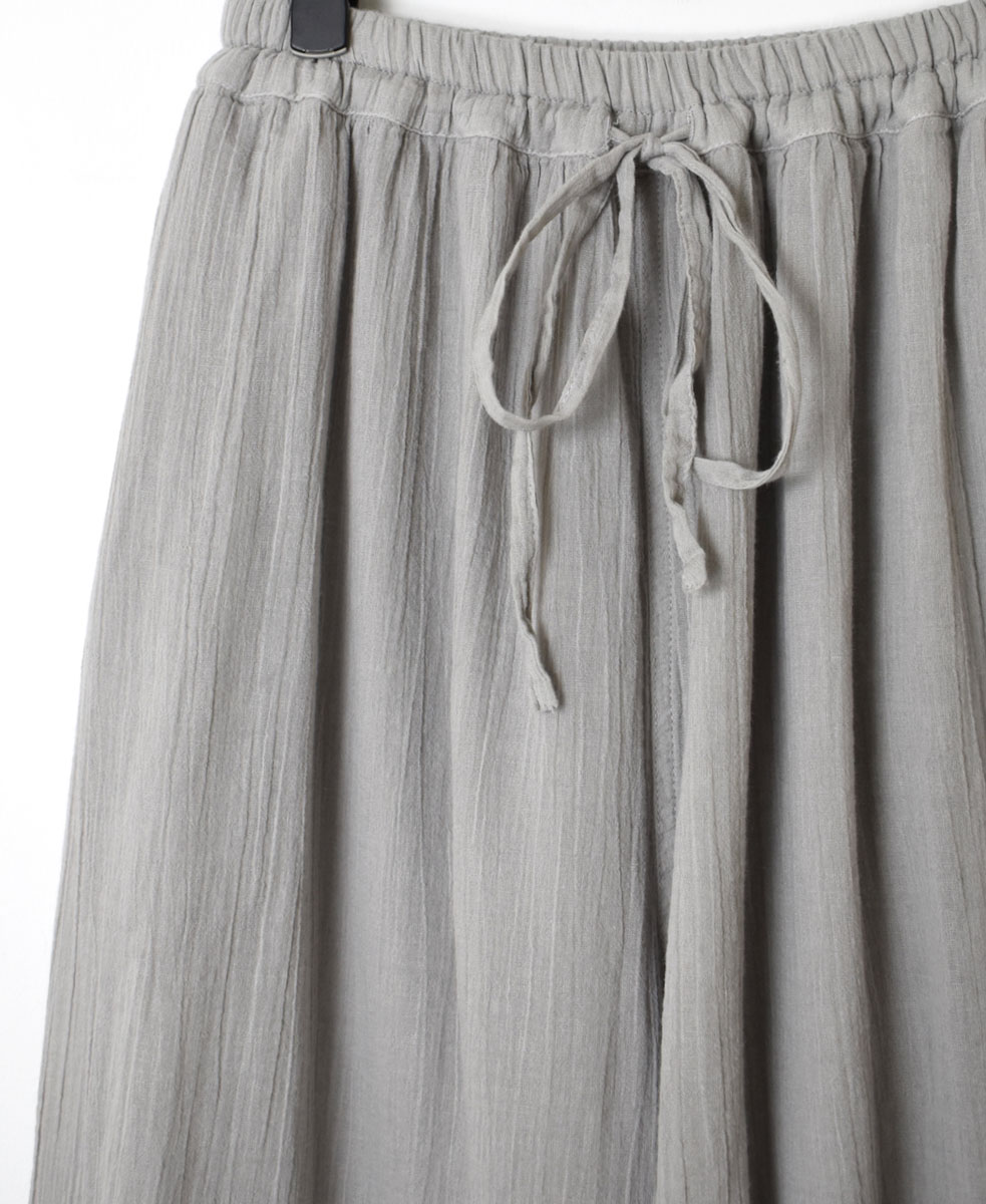 INAM2644GD(パンツ) 60s SINGLE GAUZE OVERDYED GATHERED EASY PANTS WITH LINING