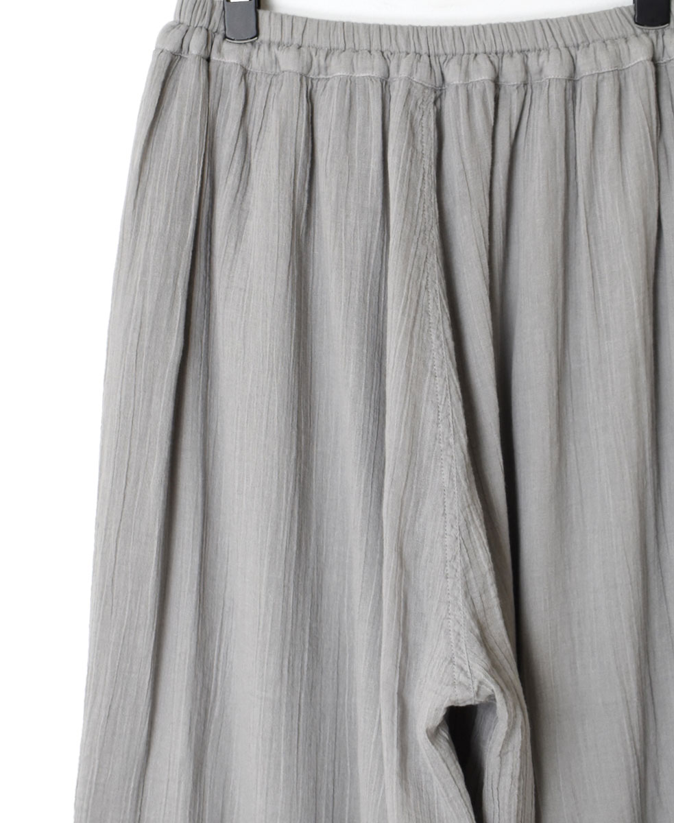 INAM2644GD(パンツ) 60s SINGLE GAUZE OVERDYED GATHERED EASY PANTS WITH LINING