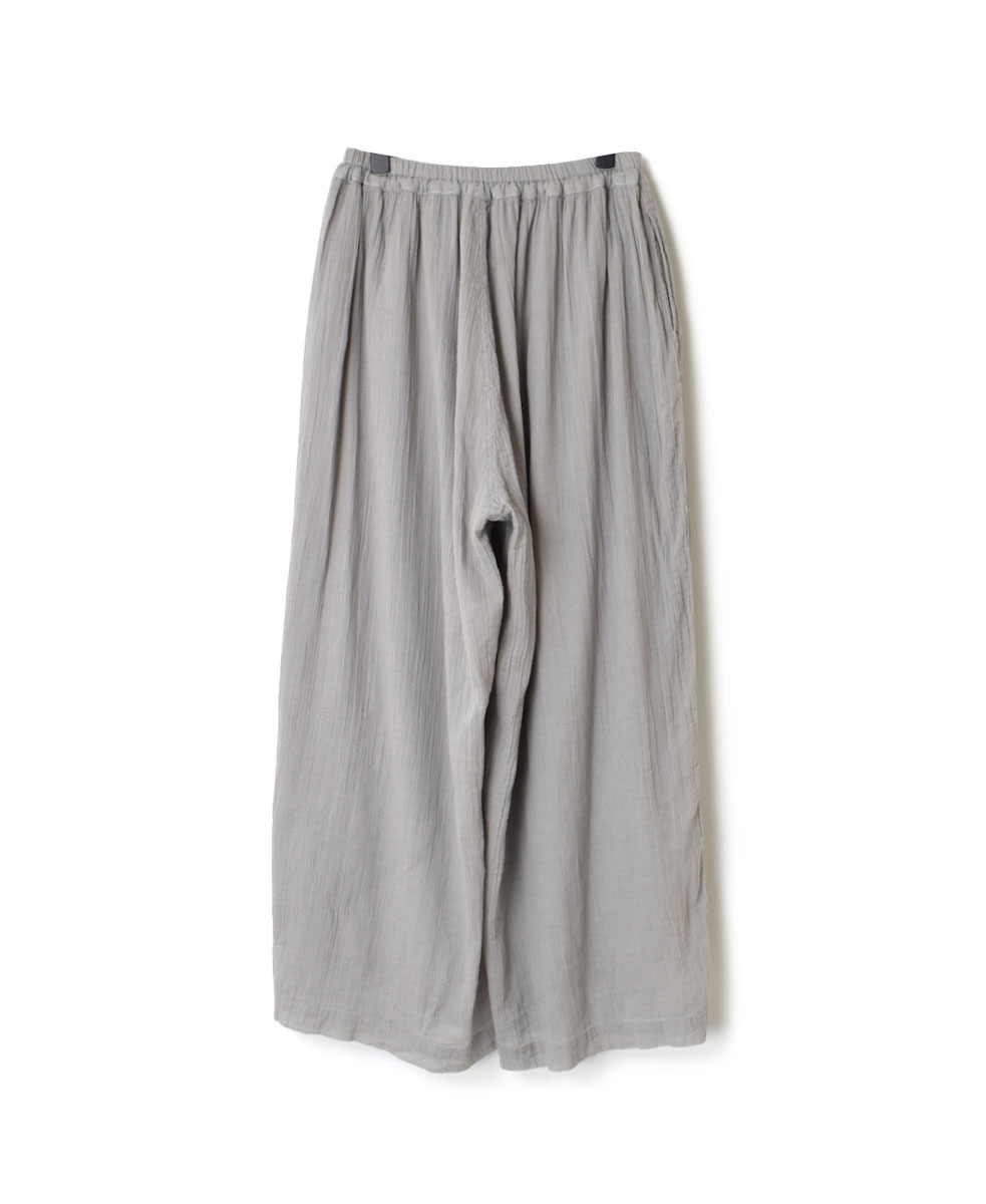 INAM2644GD(パンツ) 60s SINGLE GAUZE OVERDYED GATHERED EASY PANTS WITH LINING