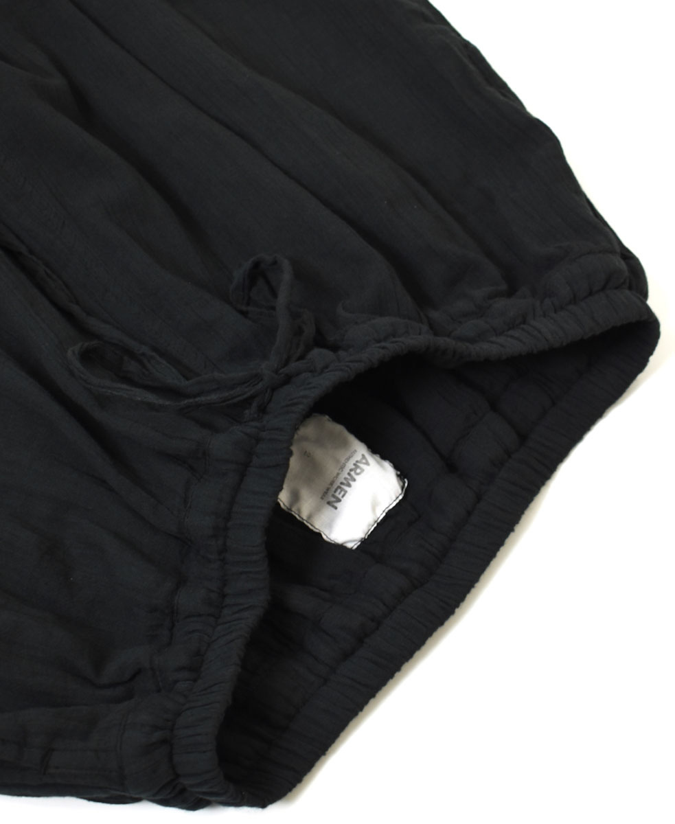 INAM2644GD(パンツ) 60s SINGLE GAUZE OVERDYED GATHERED EASY PANTS WITH LINING