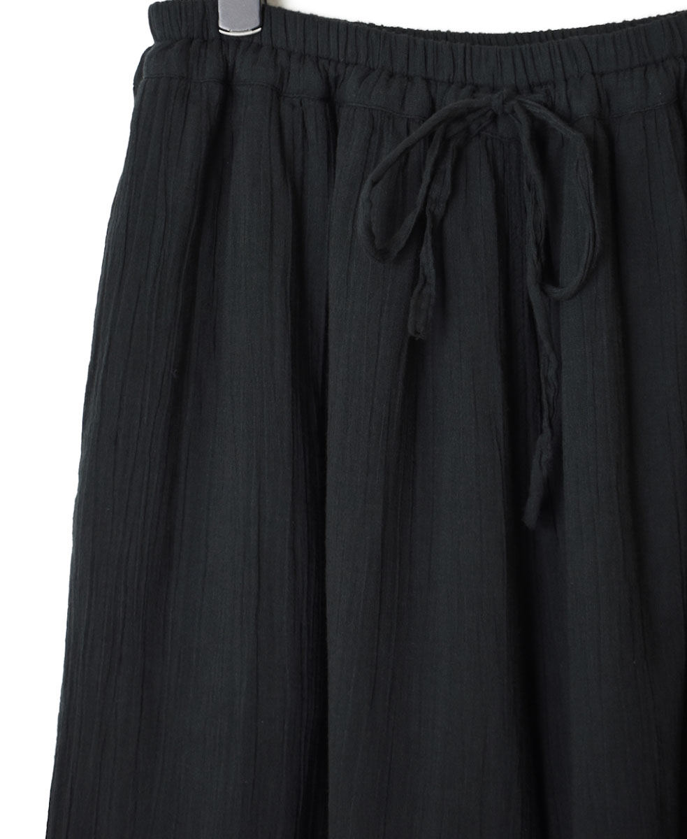 INAM2644GD(パンツ) 60s SINGLE GAUZE OVERDYED GATHERED EASY PANTS WITH LINING