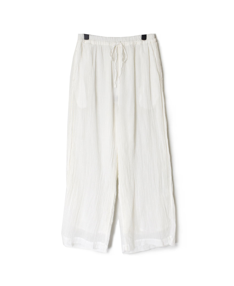 INAM2644GD(パンツ) 60s SINGLE GAUZE OVERDYED GATHERED EASY PANTS WITH LINING