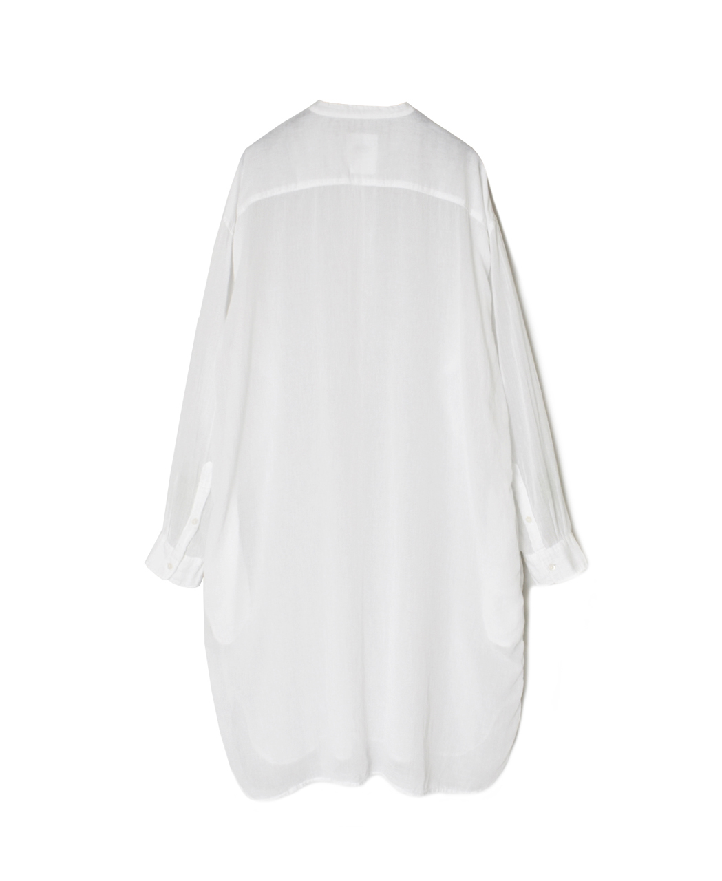 INAM2643GD(シャツ) 60s SINGLE GAUZE OVERDYED UTILITY BANDED COLLAR LONG SHIRT