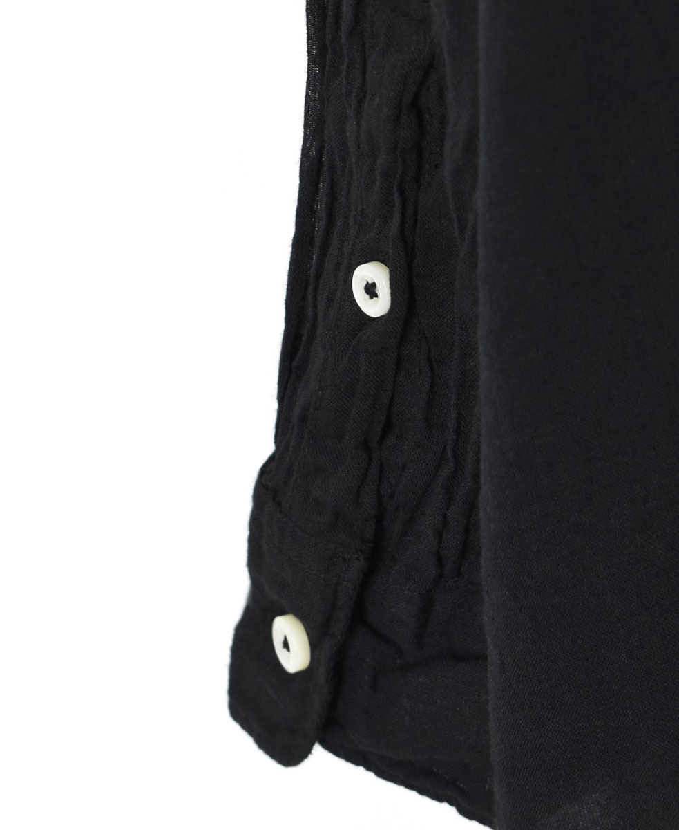 INAM2643GD(シャツ) 60s SINGLE GAUZE OVERDYED UTILITY BANDED COLLAR LONG SHIRT