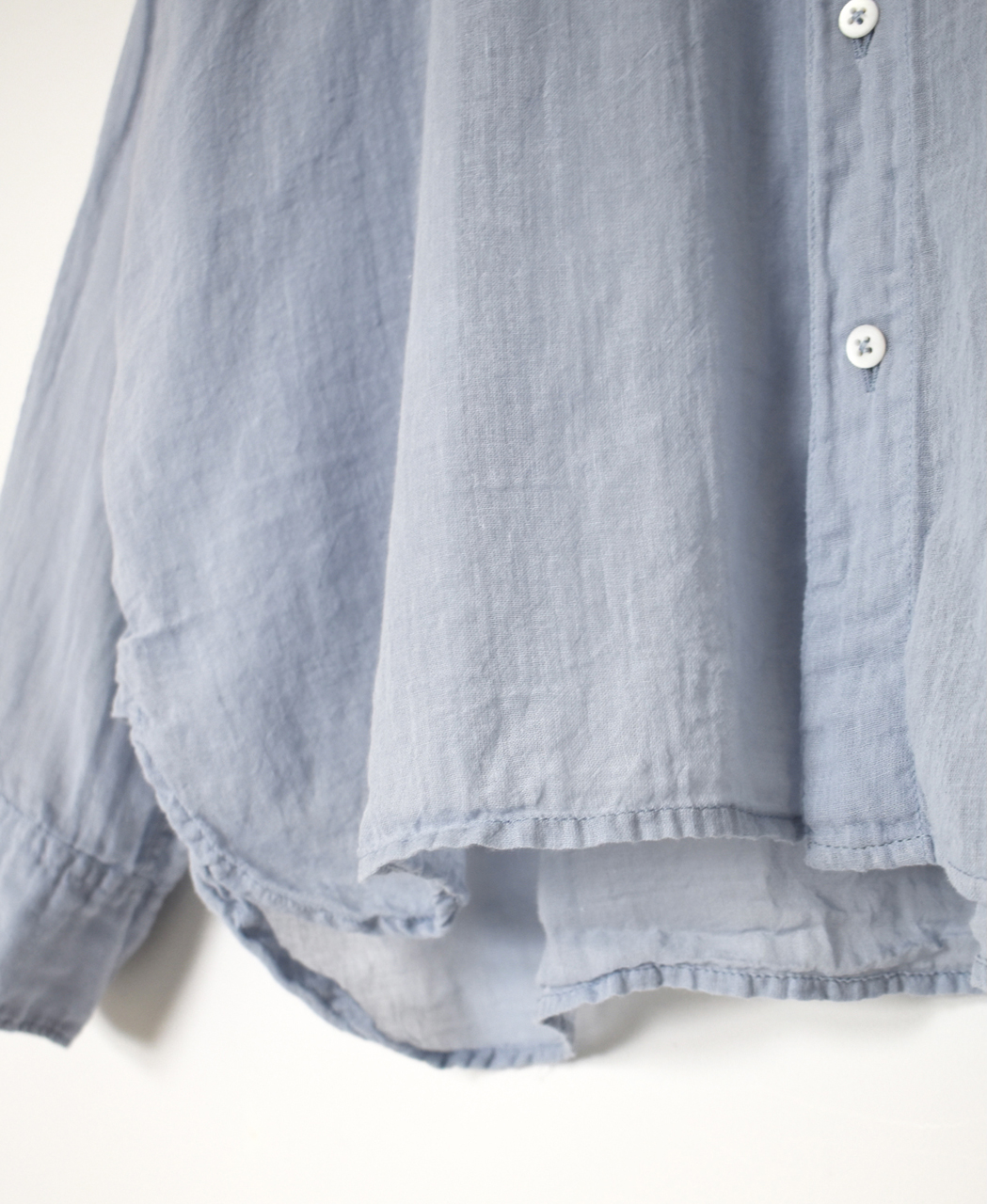 INAM2642GD(シャツ) 60s SINGLE GAUZE OVERDYED UTILITY REGULAR COLLAR SHIRT